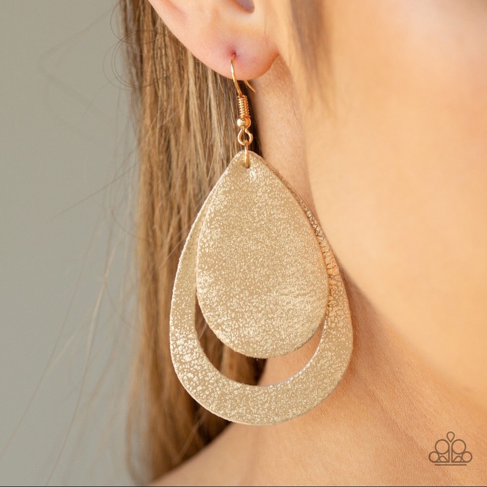 Faux leather earrings